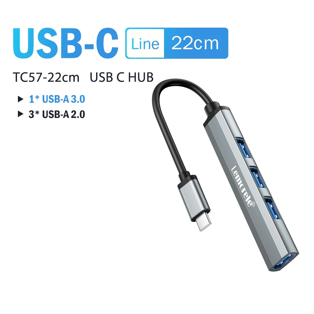 USB Hub Type C Hub USB3.0 OTG 4 Port USB C/A HUB
