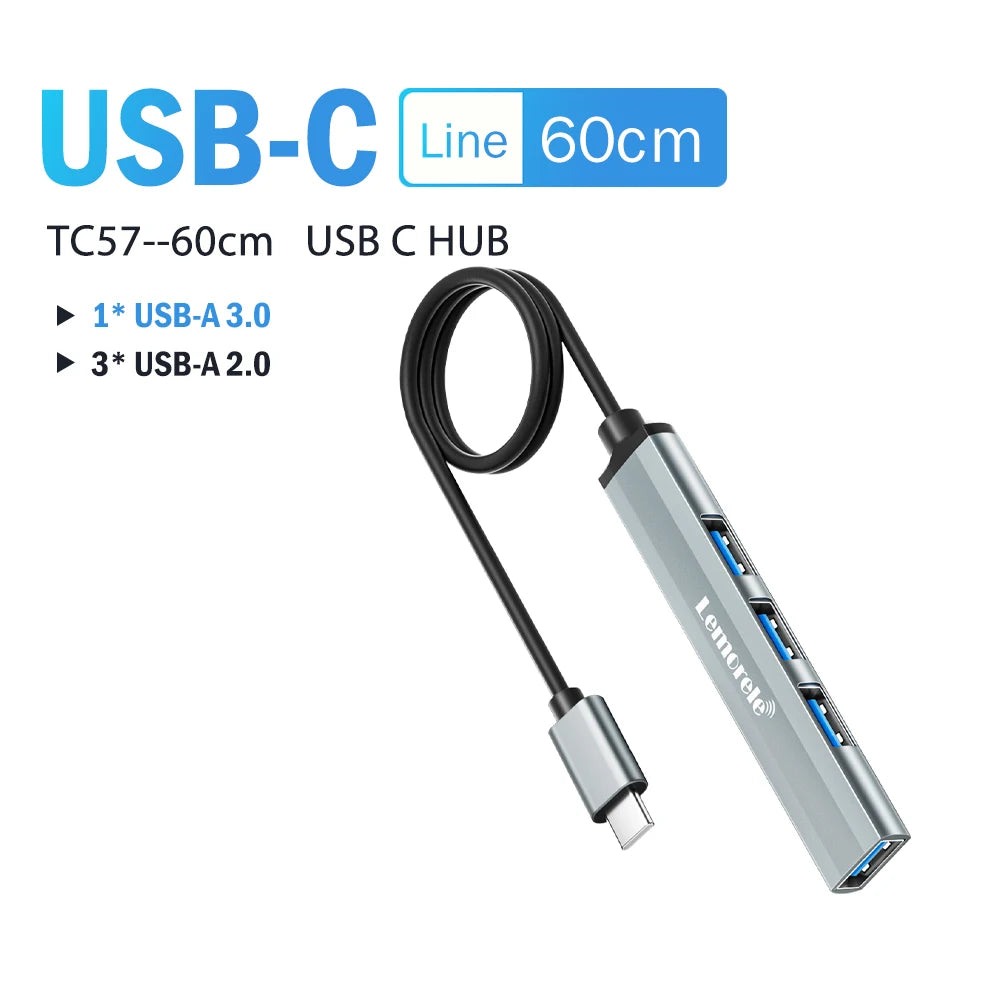 USB Hub Type C Hub USB3.0 OTG 4 Port USB C/A HUB
