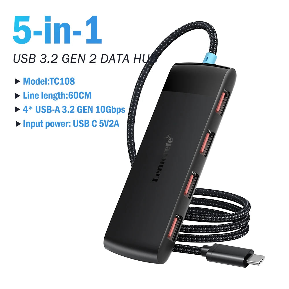USB Hub Type C Hub USB3.0 OTG 4 Port USB C/A HUB