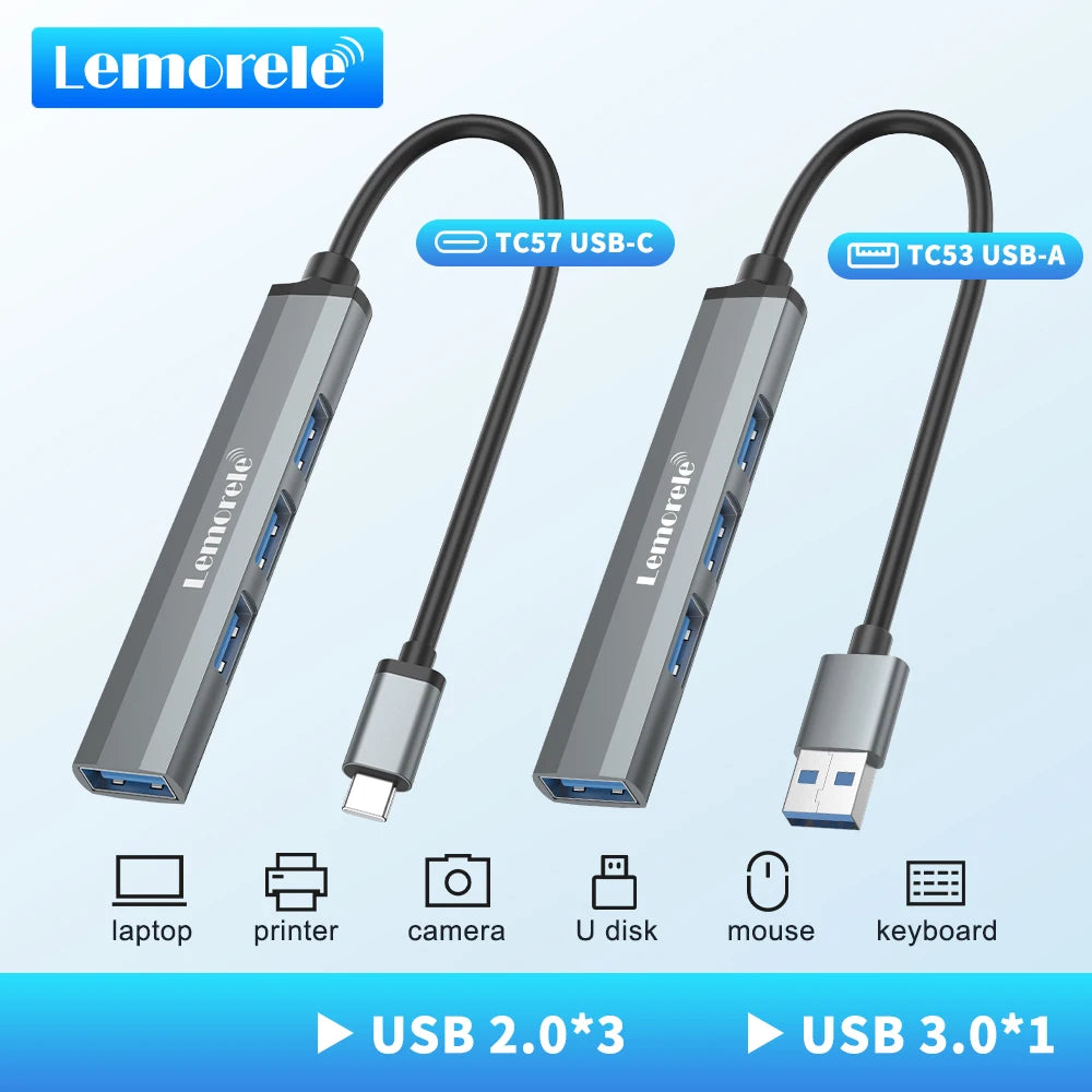 USB Hub Type C Hub USB3.0 OTG 4 Port USB C/A HUB