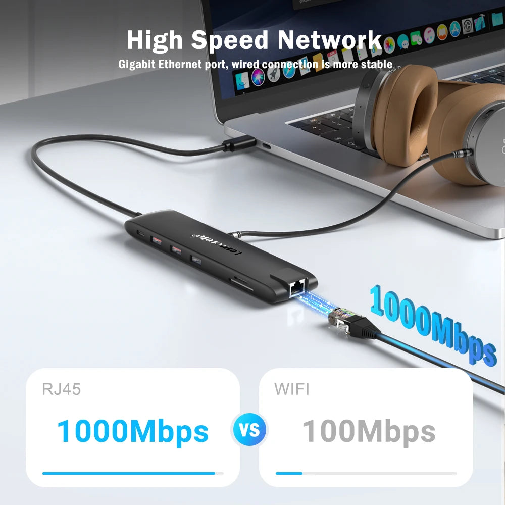 Lemorele 4K USB Hub USB C