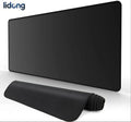 Extended Black Mouse Pads Large Mouse Pad Anti-slip Desk Pad Rubber Mouse Mat Computer Desk Mat Stitched Edge Gaming MousePad