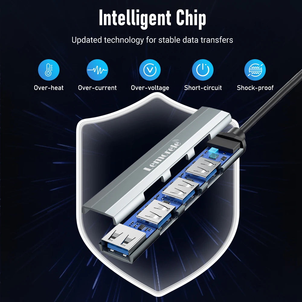 USB Hub Type C Hub USB3.0 OTG 4 Port USB C/A HUB