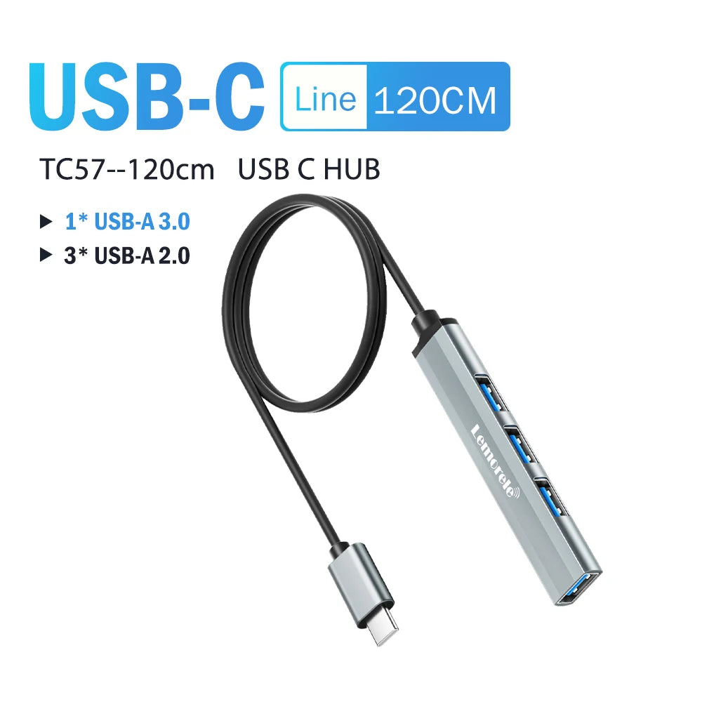 USB Hub Type C Hub USB3.0 OTG 4 Port USB C/A HUB