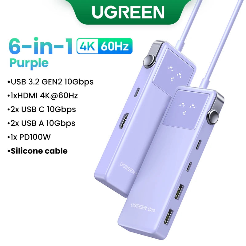 UGREEN Uno USB C HUB 6-in-1 4K60Hz