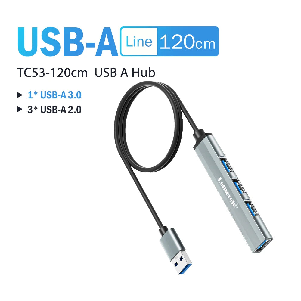 USB Hub Type C Hub USB3.0 OTG 4 Port USB C/A HUB