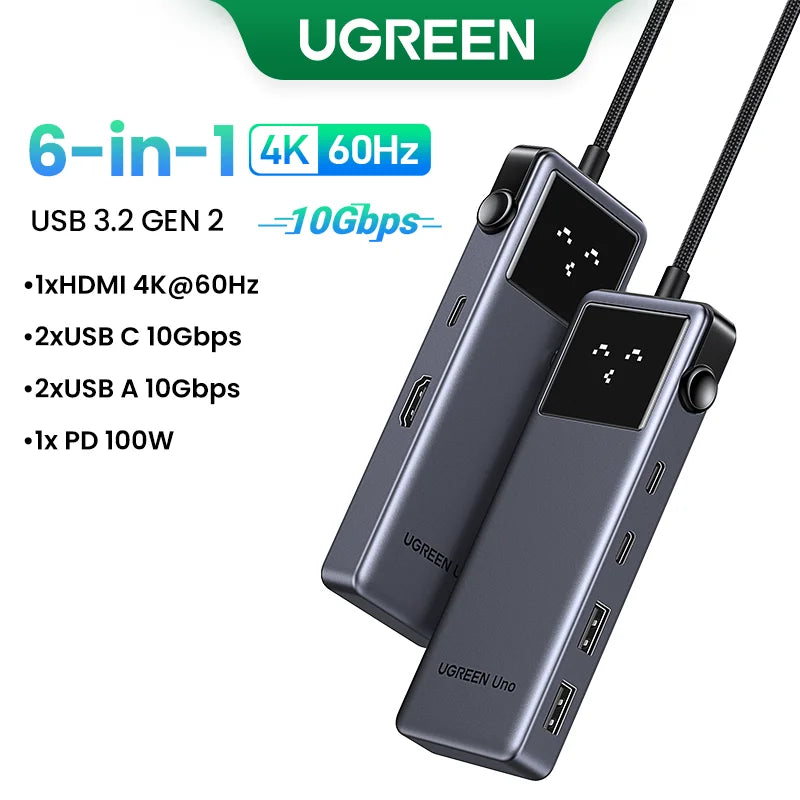 UGREEN Uno USB C HUB 6-in-1 4K60Hz