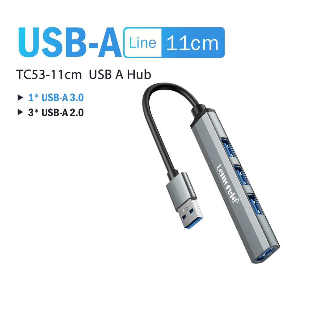 USB Hub Type C Hub USB3.0 OTG 4 Port USB C/A HUB