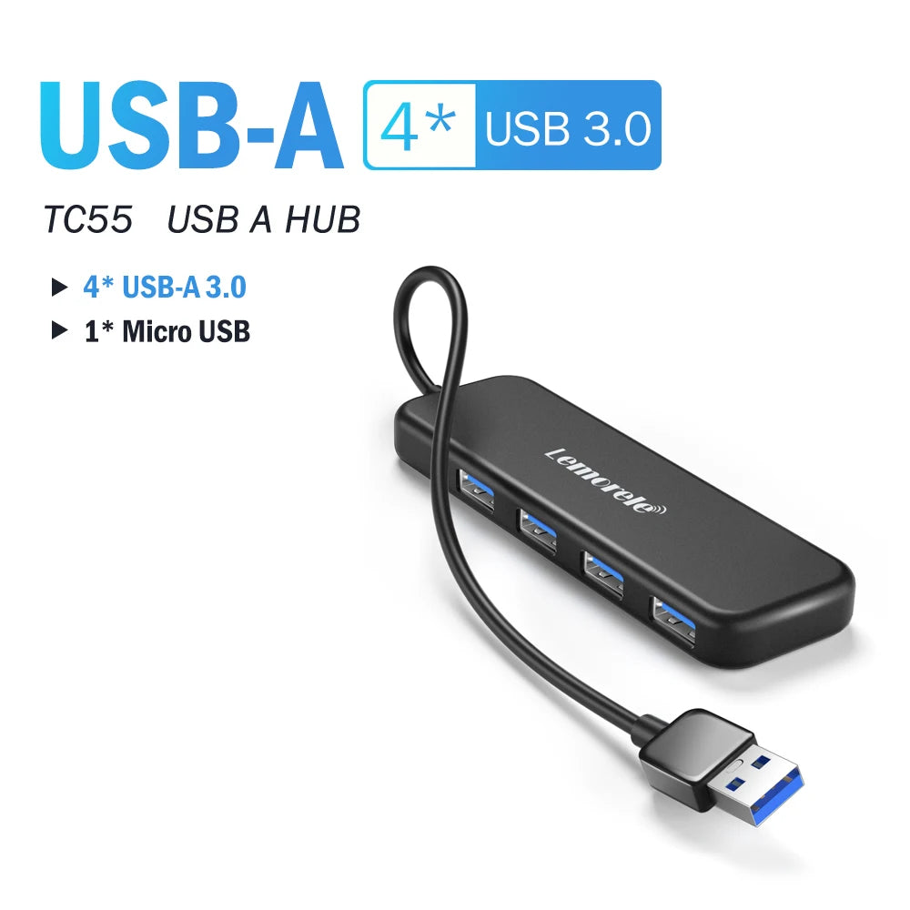 USB Hub Type C Hub USB3.0 OTG 4 Port USB C/A HUB